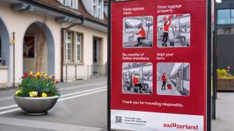 Ein Plakat mit einer Kampagne, die darauf hinweist, wie man sich als Gast verhalten soll.